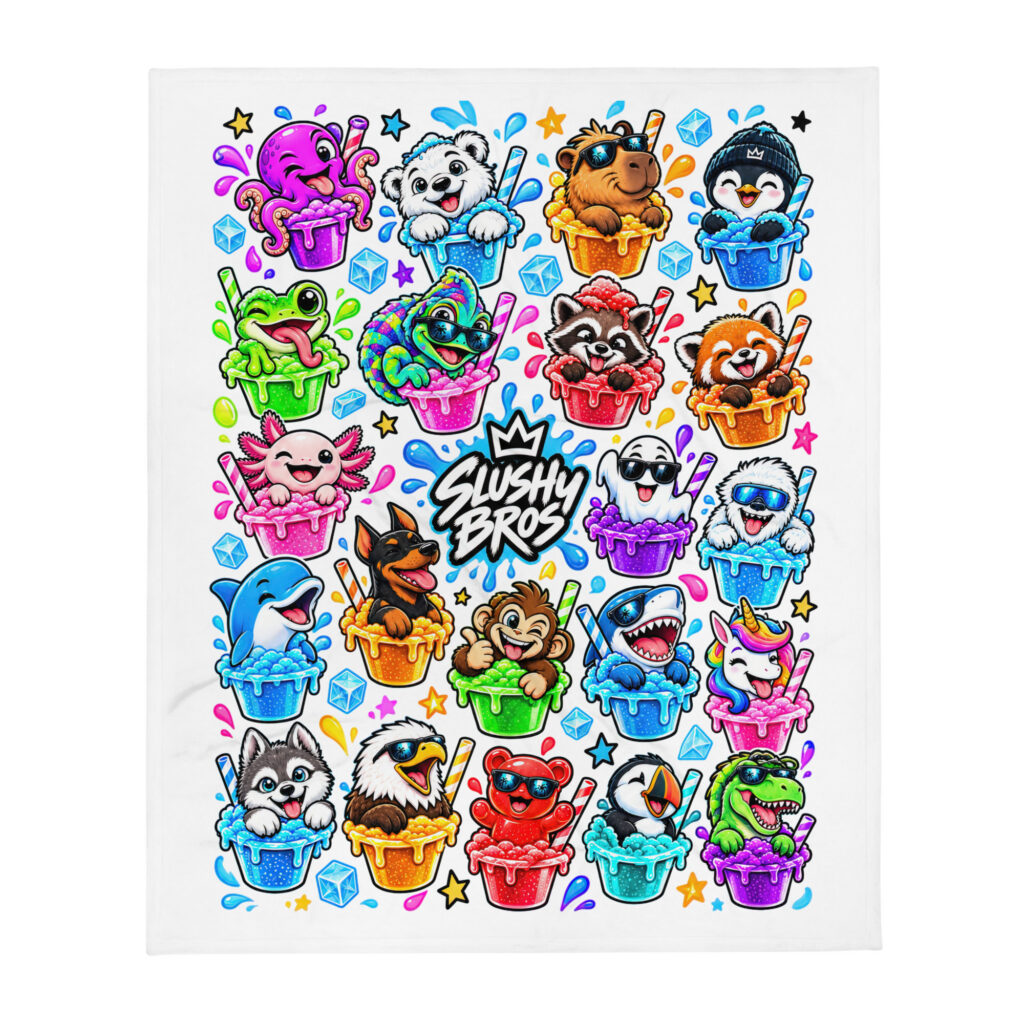 Slushy Bros Throw Blanket 50″ x 60″