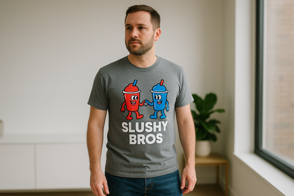 How Slushy Bros Merch Goes From Video Joke to T-Shirt